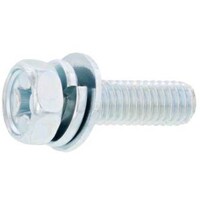 サンコー SUNCO 組込みねじ (+)アプセットP=3(黄銅・ニッケル) M8×15(4本入) 1001010300800150054P 1Pk(4本)