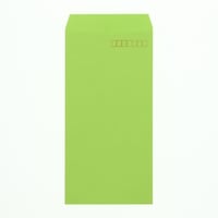 シモジマ HEIKO カラー封筒 長3 枠有り グリーン 100枚入り