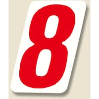 シモジマ HEIKO ナンバーセルフ SS 8 赤 120枚入り 007061308 1束(120枚)