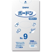 シモジマ スワン スワン ボードンパック プラマーク入り #25 No.9 穴あり 100枚入り 006763209 1袋(100枚)