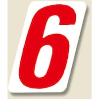 シモジマ HEIKO ナンバーセルフ SS 6・9 赤 120枚入り 007061306 1束(120枚)