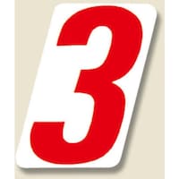 シモジマ HEIKO ナンバーセルフ SS 3 赤 120枚入り 007061303 1束(120枚)