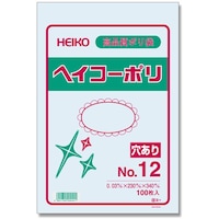 シモジマ HEIKO 規格ポリ袋 ヘイコーポリ 03 No.12 穴あり 100枚入り 006612053 1袋(100枚)