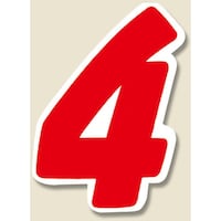 シモジマ HEIKO Nナンバーセルフ M 4 赤 21枚入り 007060904 1束(21枚)