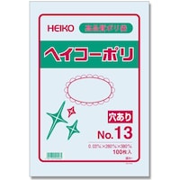 シモジマ HEIKO 規格ポリ袋 ヘイコーポリ 03 No.13 穴あり 100枚入り