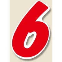 シモジマ HEIKO Nナンバーセルフ S 6・9 赤 64枚入り 007061106 1束(64枚)