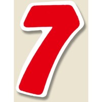 シモジマ HEIKO Nナンバーセルフ S 7 赤 64枚入り 007061107 1束(64枚)