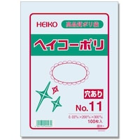 シモジマ HEIKO 規格ポリ袋 ヘイコーポリ 03 No.11 穴あり 100枚入り