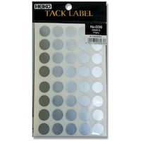 シモジマ HEIKO タックラベル φ14 No.036 銀 440枚入り 007062654 1束(440枚)