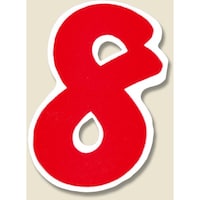 シモジマ HEIKO Nナンバーセルフ M 8 赤 21枚入り 007060908 1束(21枚)