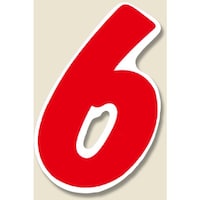 シモジマ HEIKO Nナンバーセルフ M 6・9 赤 21枚入り 007060906 1束(21枚)