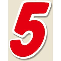 シモジマ HEIKO Nナンバーセルフ M 5 赤 21枚入り 007060905 1束(21枚)