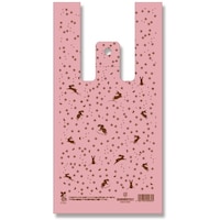 シモジマ HEIKO レジ袋 バイオハンドハイパー 花うさぎ桃 S 100枚入り