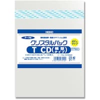 シモジマ HEIKO OPP袋 クリスタルパック テープ付 ボディタイプ T CD(横型) 100枚入り 006769909 1袋(100枚)