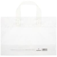 シモジマ HEIKO 手提げポリ袋 ポリチャームバッグ ナチュラル 表記入り 500mlペットボトル 6本用 50枚入り