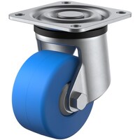 ユーエイキャスター ユーエイ プレート式 自在 ステンレス低床キャスター モノマーキャストナイロン 車輪径75mm Hタイプ SUSHSG型 取付寸法63×63