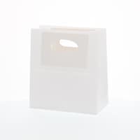 シモジマ HEIKO 小判抜き角底袋 トゥーゴーバッグ 晒白無地 S 25枚入り 003186000 1袋(25枚)