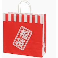 シモジマ HEIKO 手提げ紙袋 25チャームバッグ 紅白 3才 50枚入り 003261610 1袋(50枚)