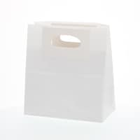 シモジマ HEIKO 小判抜き角底袋 トゥーゴーバッグ 晒白無地 M 25枚入り 003186010 1袋(25枚)