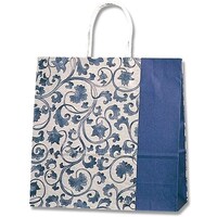 シモジマ HEIKO 手提げ紙袋 スムースバッグ 3才 藍染 25枚入り 003157810 1袋(25枚)