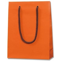 シモジマ HEIKO 手提げ紙袋 ブライトバッグ Dオレンジ(マットタイプ) MM 10枚入り 006138360 1袋(10枚)