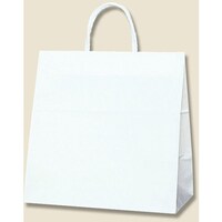 シモジマ HEIKO 手提げ紙袋 スムースバッグ 白無地 ワイド S 25枚入り 003135110 1袋(25枚)