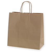 シモジマ HEIKO 手提げ紙袋 25チャームバッグ 未晒無地 W判 50枚入り 003270800 1袋(50枚)