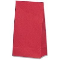 シモジマ HEIKO 角底袋 未晒無地 赤 No.6 100枚入り 004053600 1袋(100枚)