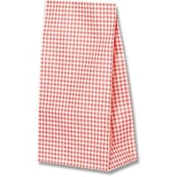 シモジマ HEIKO 角底袋 ギンガムミニ 赤 No.6 100枚入り 004041600 1袋(100枚)