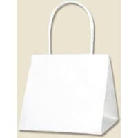 シモジマ HEIKO 手提げ紙袋 Pスムースバッグ 白無地 1818 25枚入り