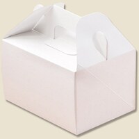 シモジマ HEIKO エコパームボックス キャリー 無地 S ケーキ2ー3個用 20個入り 004247821 1袋(20個)