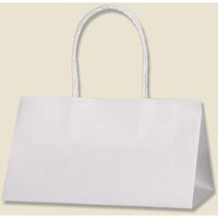 シモジマ HEIKO 手提げ紙袋 Pスムースバッグ 白無地 2515 25枚入り 003155375 1袋(25枚)