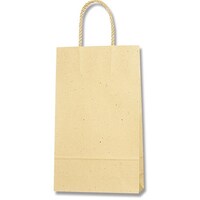 シモジマ HEIKO 手提げ紙袋 スムースバッグ 4才 ナチュラル 25枚入り