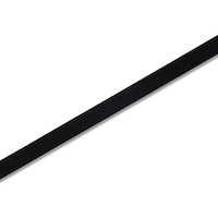 HEIKO シングルサテンリボン クロ 12×20