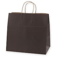 シモジマ HEIKO 手提げ紙袋 25チャームバッグ 未晒 焦茶C 341 50枚入り 003269406 1袋(50枚)