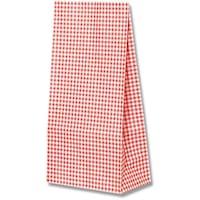 シモジマ HEIKO 角底袋 ギンガムミニ 赤 No.8 100枚入り 004041800 1袋(100枚)