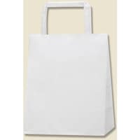 シモジマ HEIKO 手提げ紙袋 25チャームバッグ 平手 晒白無地 181 50枚入り