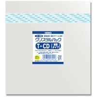 シモジマ HEIKO OPP袋 クリスタルパック テープ付 ボディタイプ T CD(縦型タイプ) 100枚入り 006769911 1袋(100枚)