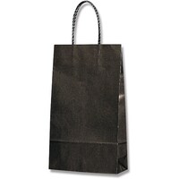 シモジマ HEIKO 手提げ紙袋 スムースバッグ 4才 黒無地 25枚入り 003156091 1袋(25枚)