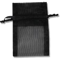 シモジマ HEIKO ギフト巾着袋 オーガンジーバッグ ブラック SS 10枚入り