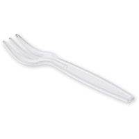 シモジマ HEIKO プラスチックフォーク 透明 9cm バラ 100本入り