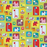 シモジマ HEIKO 包装紙 アニマルワッペン 半才 50枚入り 002410928 1袋(50枚)