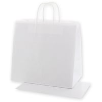 シモジマ HEIKO 手提げ紙袋 25チャームバッグ 晒白無地 341 底ボール入り 25枚入り