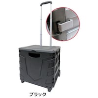 グリーンクロス グリーンクロス キャリーコンテナM 2輪タイプ フタ付き K246 BK 6300021038 1台