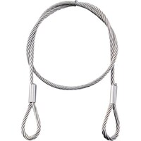 日本緑十字社 緑十字 ステンレスカットワイヤー ワイヤー305BR 両端リング加工 3.0mmΦ×500mm リング内径15mm 2本1組