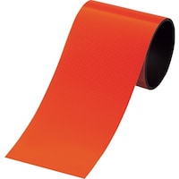 日本緑十字社 緑十字 マグネットシート 高輝度プリズム反射タイプ 蛍光オレンジ マグネ100PHKYR 100mm幅×1M