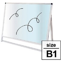 トレード sign city バリウス B1横(ロータイプ)ホワイトボード仕様 シルバー 片面 VASKWBB1YLK 6300020081 1台