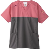 フォーク FOLK スクラブ ピンク×ガンメタ L 7040SC3L 1着