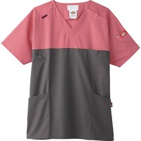 フォーク FOLK スクラブ ピンク×ガンメタ 4L 7040SC34L 1着