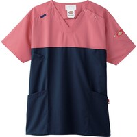 フォーク FOLK スクラブ ピンク×シールズ 3L 7040SC133L 1着